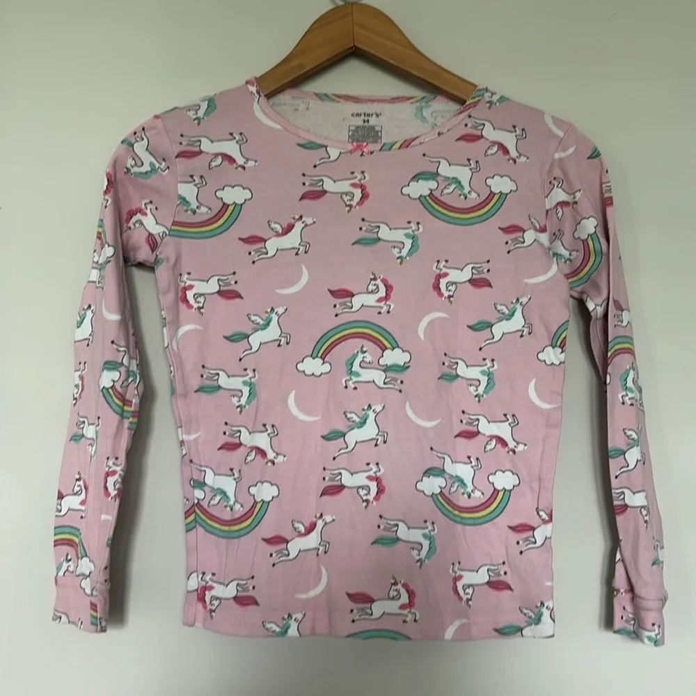Carters Unicorn Pajamas Sz 14 GUC